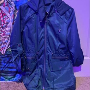 blue calvin klein rain/sport jacket with hood